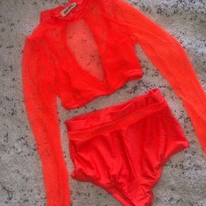 Orange net set